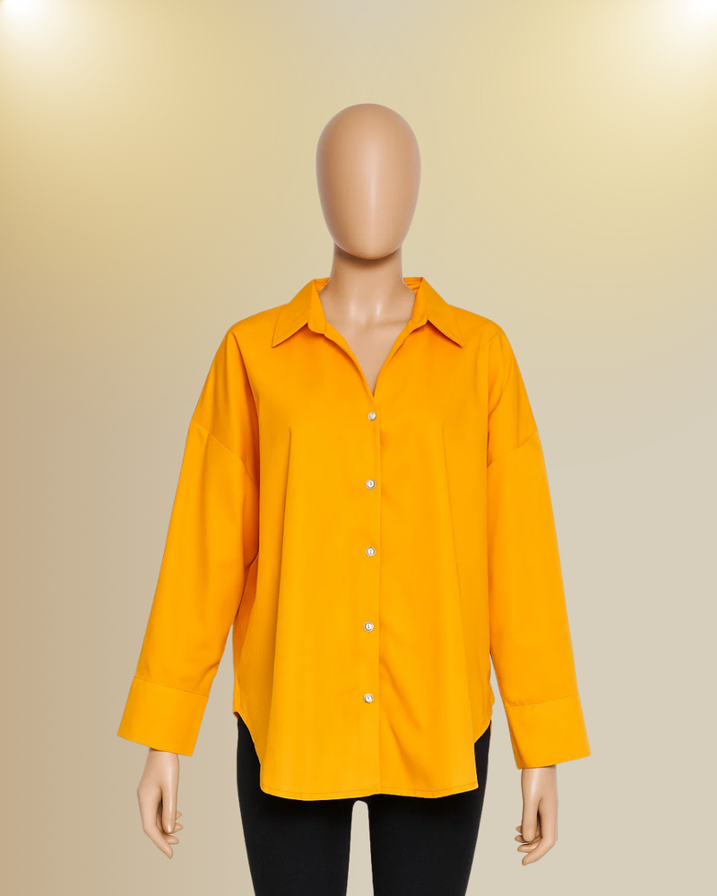 Down Shoulder Baggy Shirt