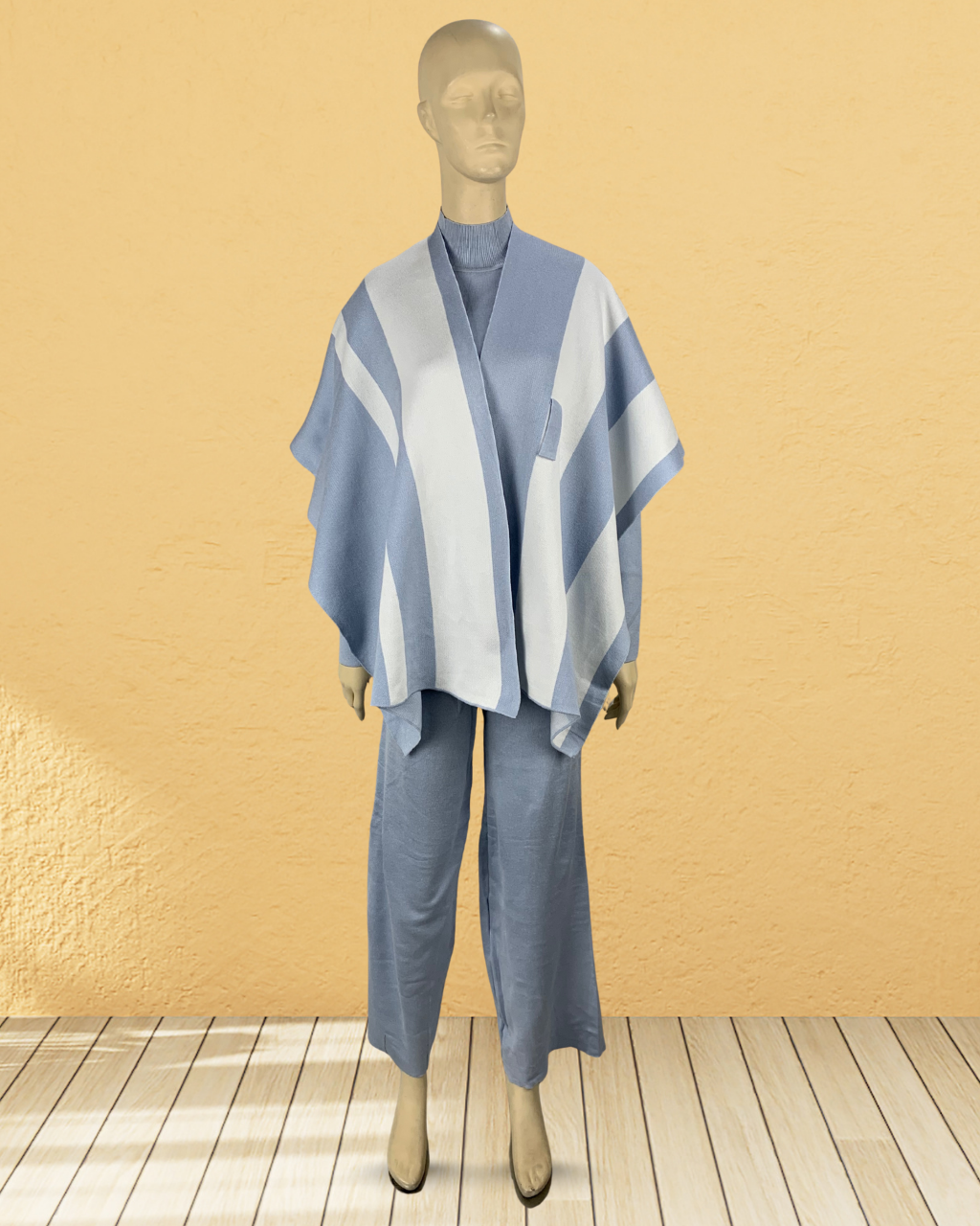 3 Piece Cozy Co-ord Set with Cap Shawl