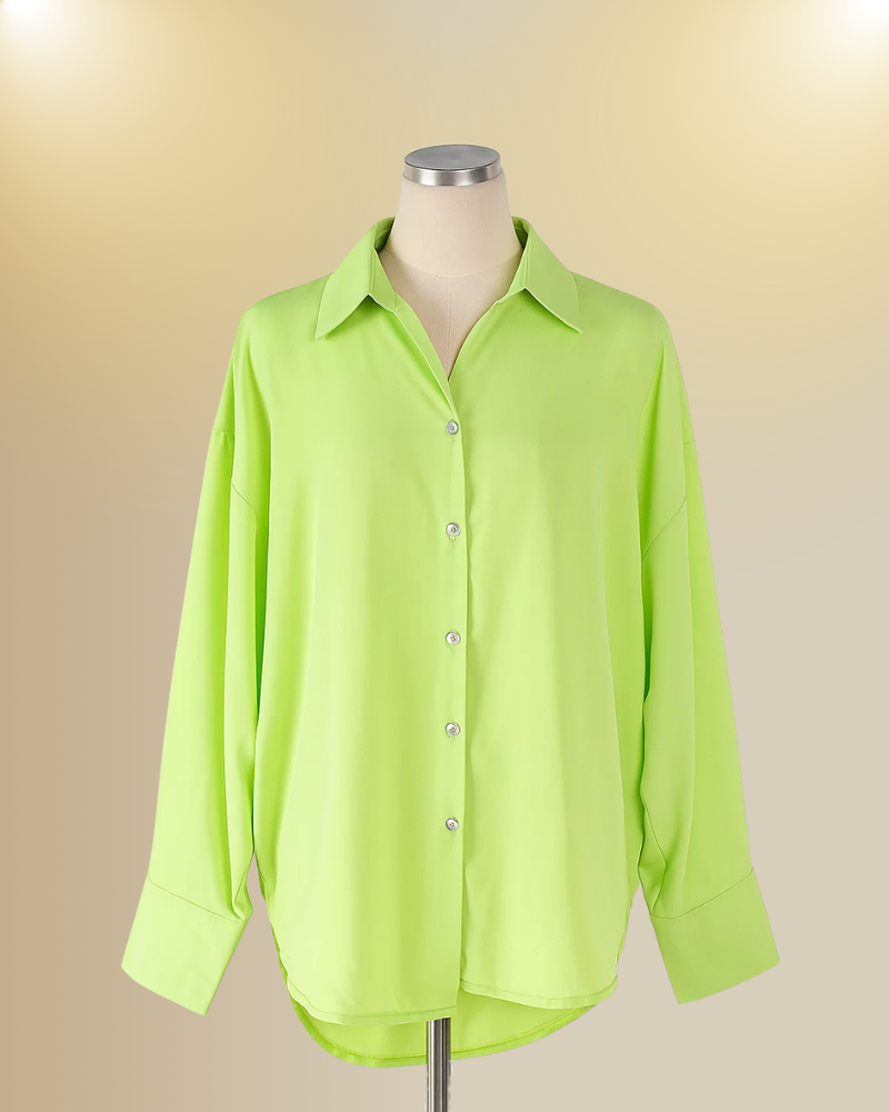 Down Shoulder Baggy Shirt
