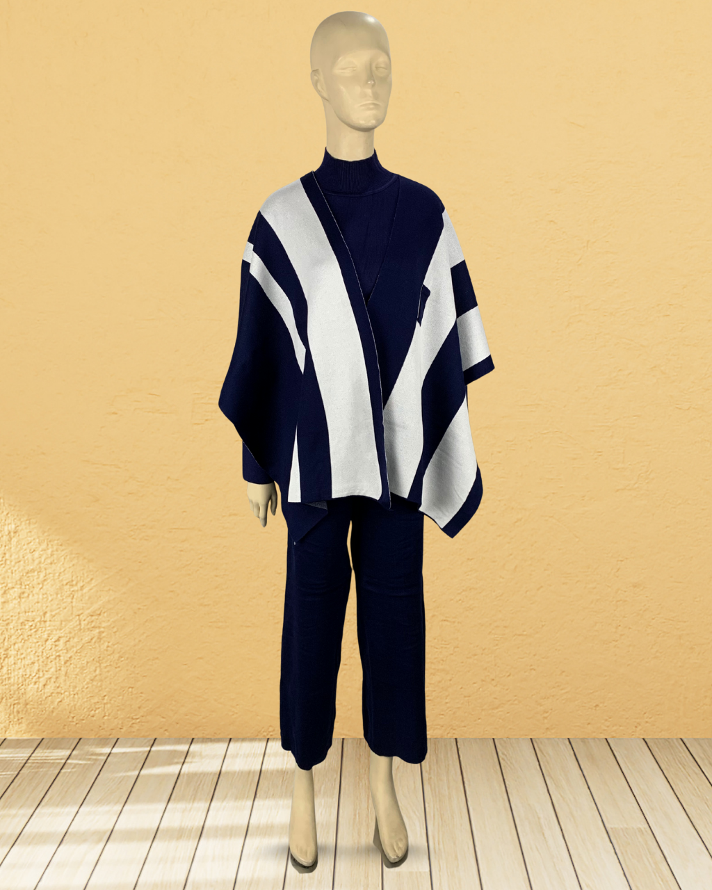 3 Piece Cozy Co-ord Set with Cap Shawl