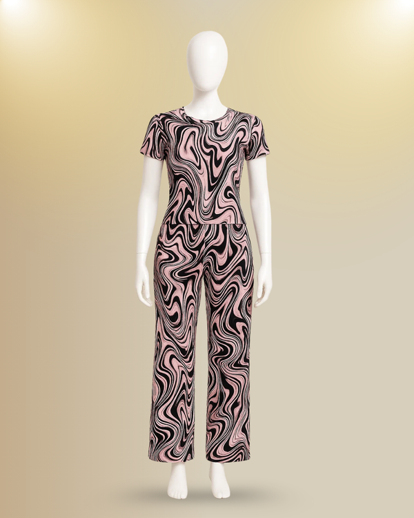 Marble Printed Track Suit