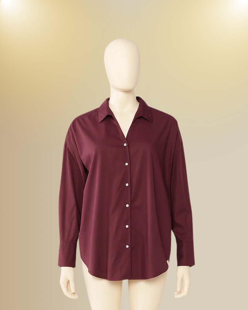 Down Shoulder Baggy Shirt
