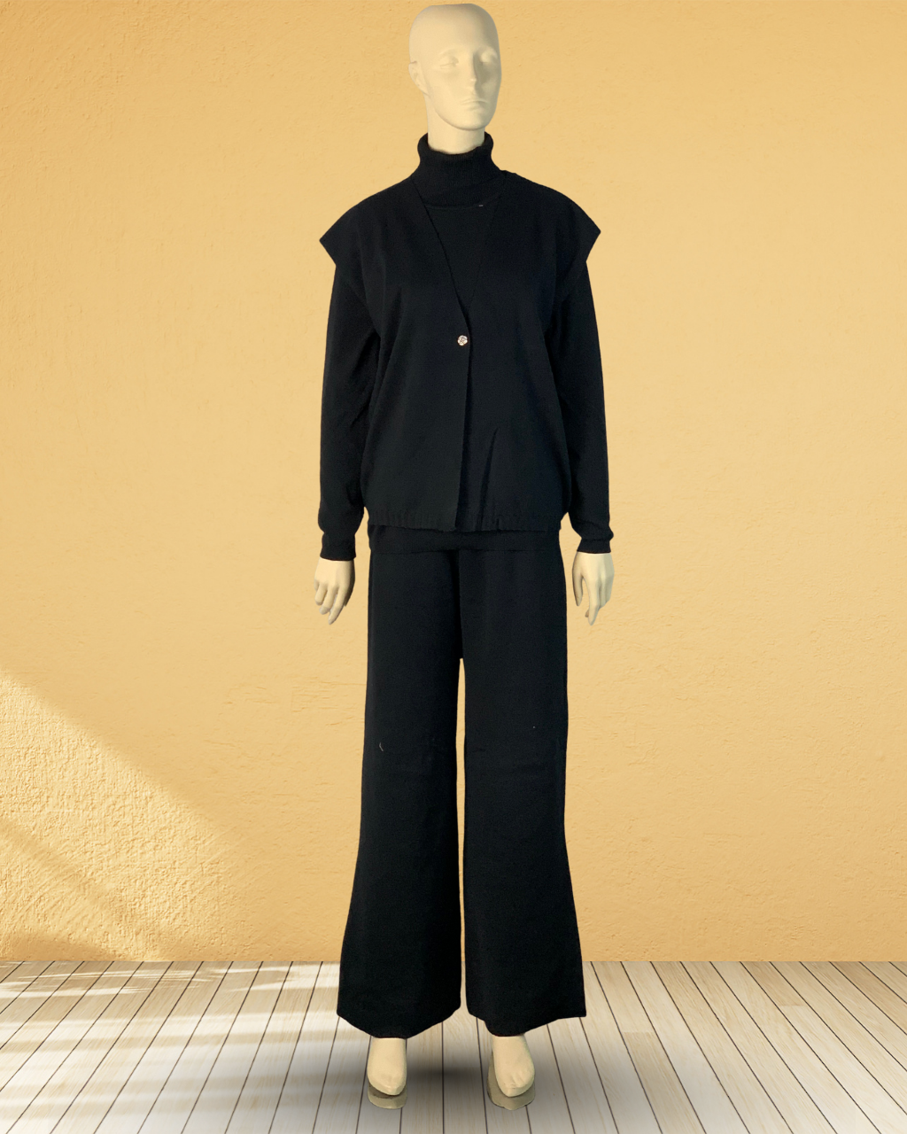 3-Piece Inner, Half-Sleeve Sweater & Trouser Set