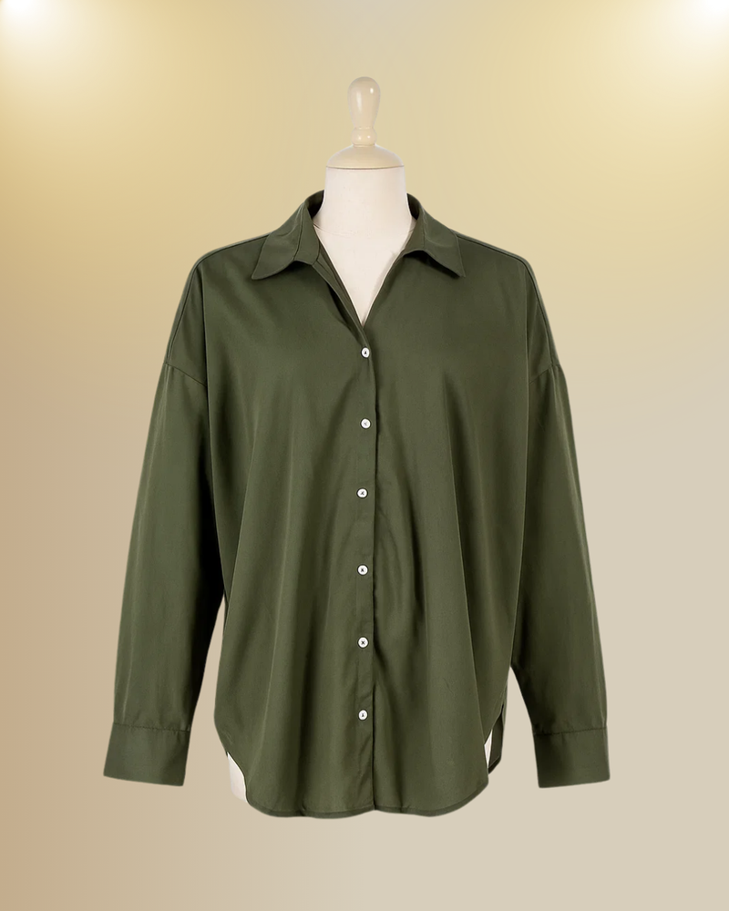 Down Shoulder Baggy Shirt