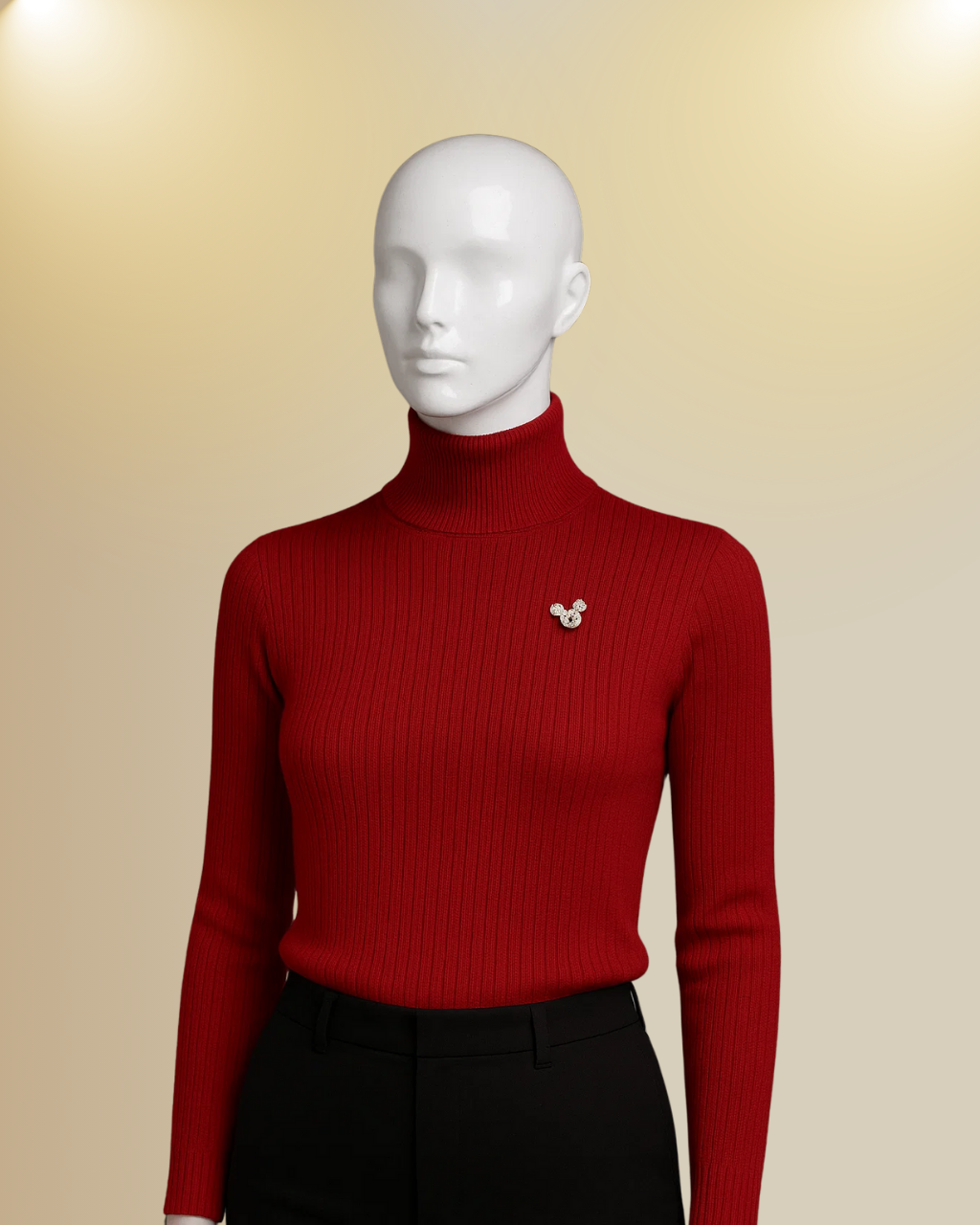 Mickey Mouse Mock Neck Sweater