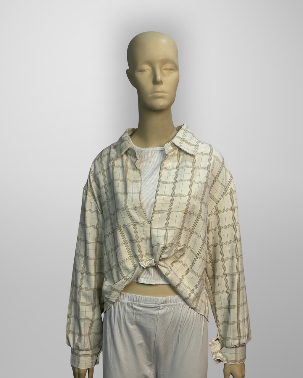 Crop Top Check Pattern