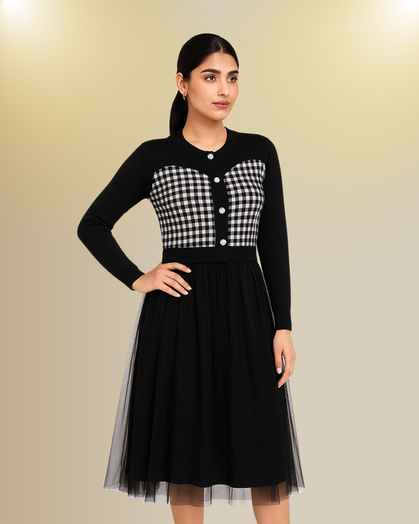 Sweater Net Frock