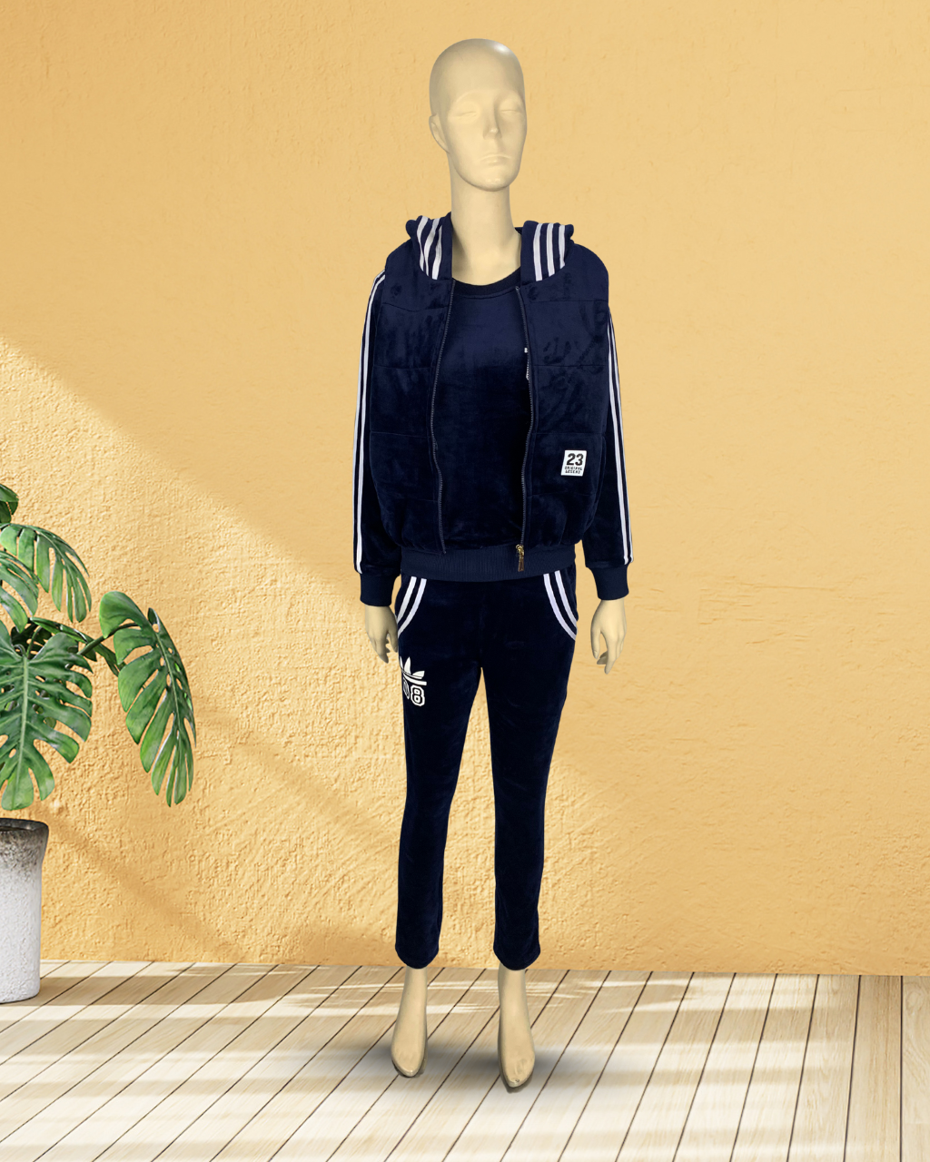3 Piece Velvet Tracksuit