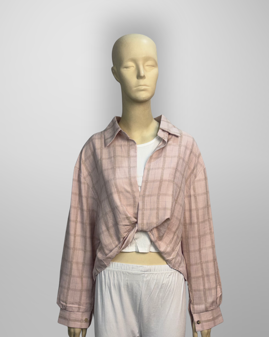 Crop Top Check Pattern