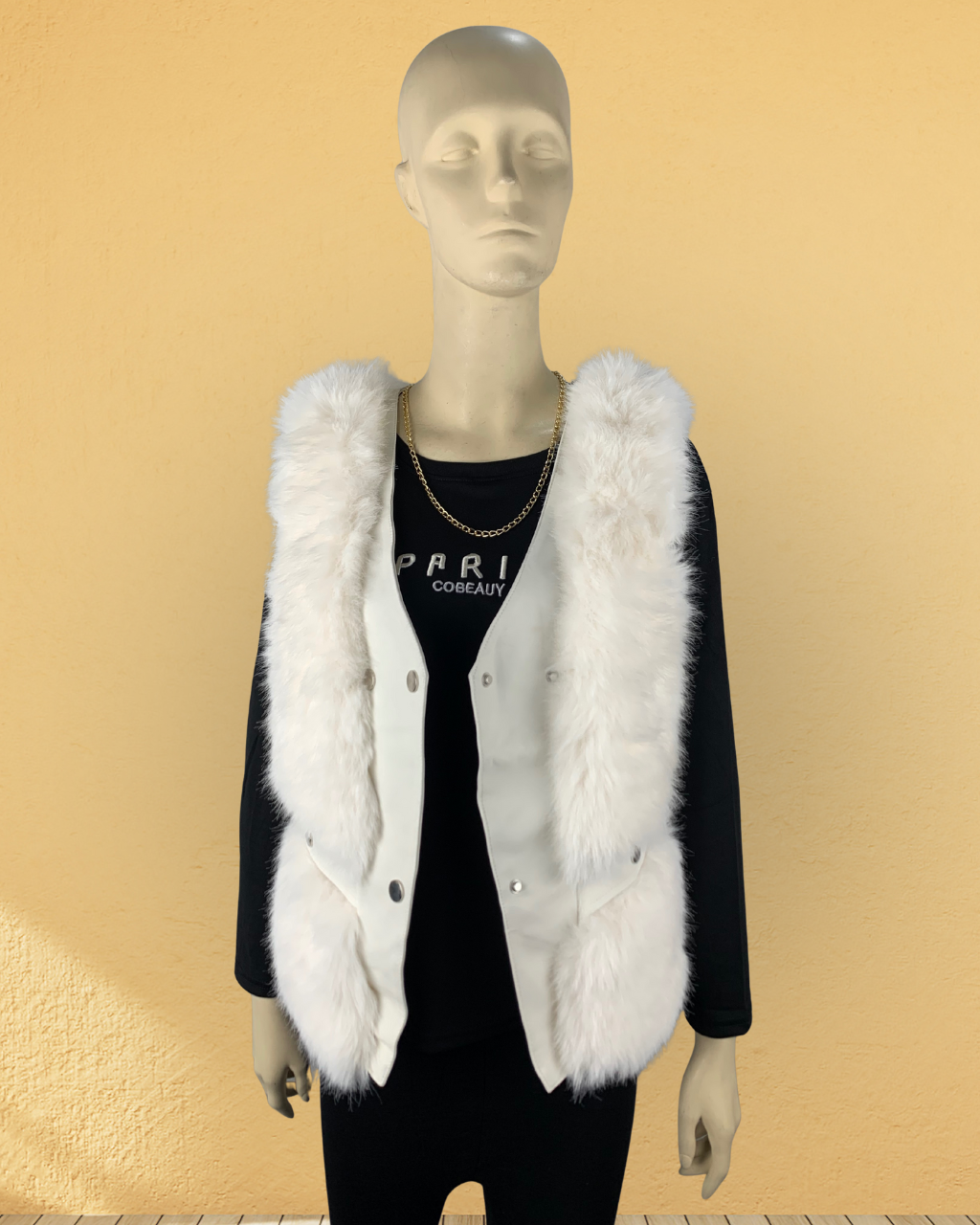 Faux Fur Sleeveless Vest
