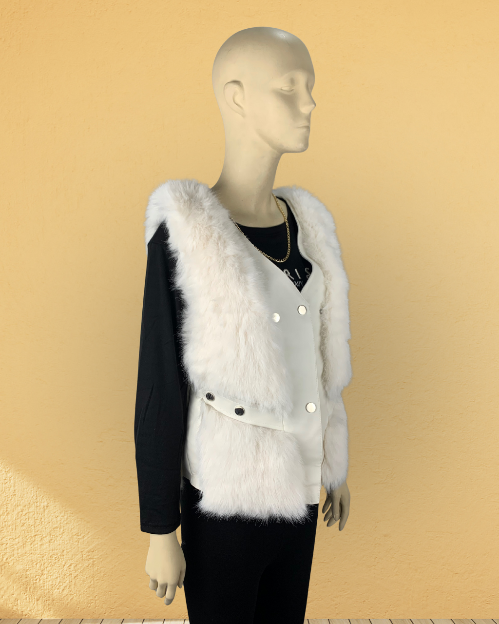 Faux Fur Sleeveless Vest