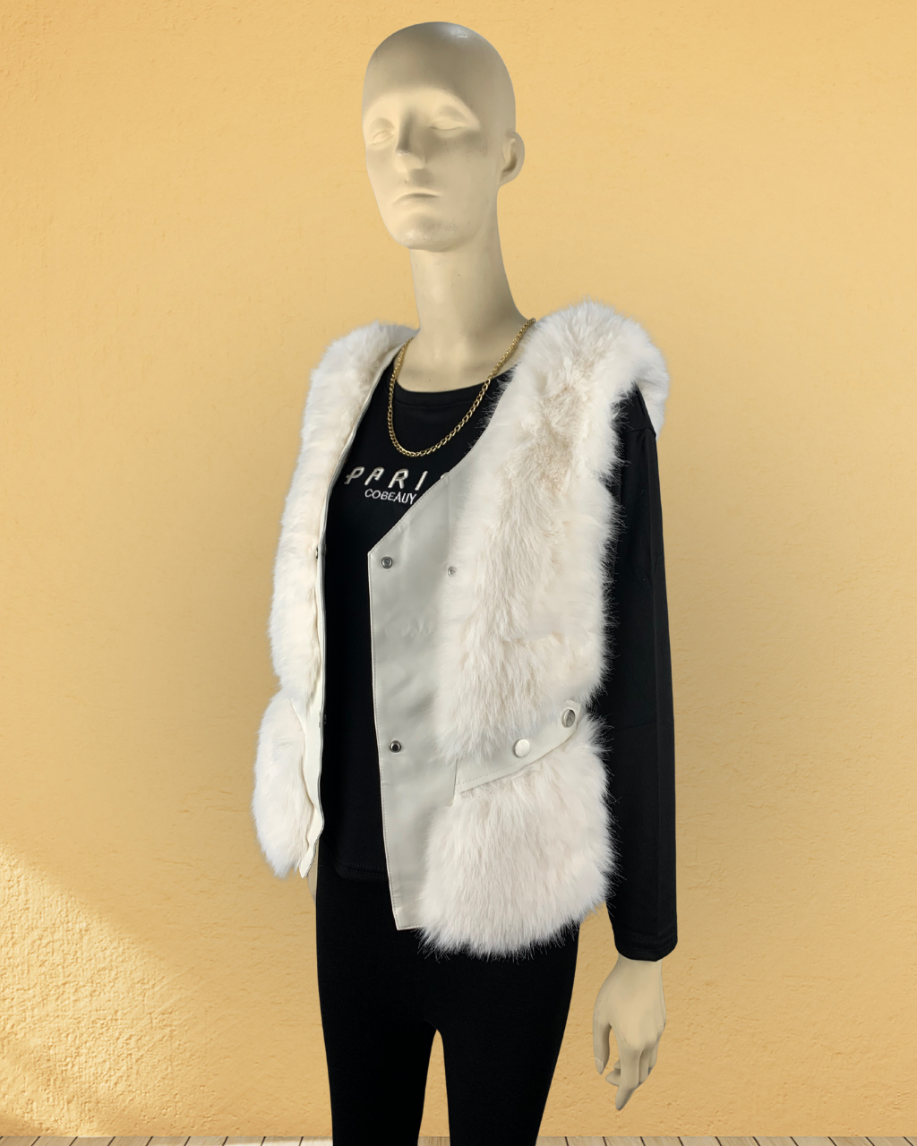 Faux Fur Sleeveless Vest