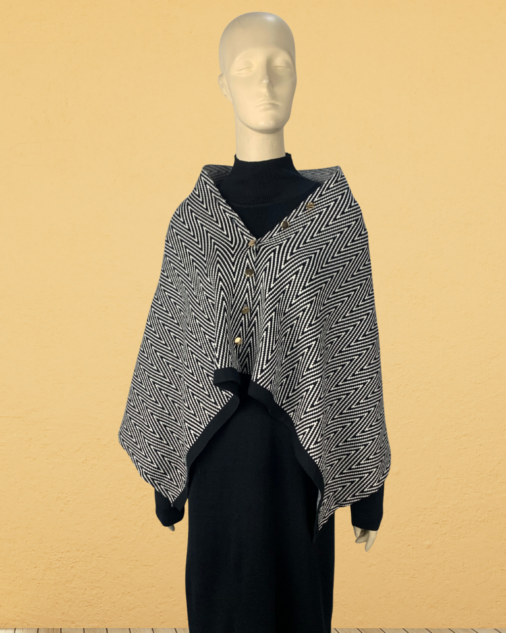 Stylish Long-Sleeve Dress & Shawl