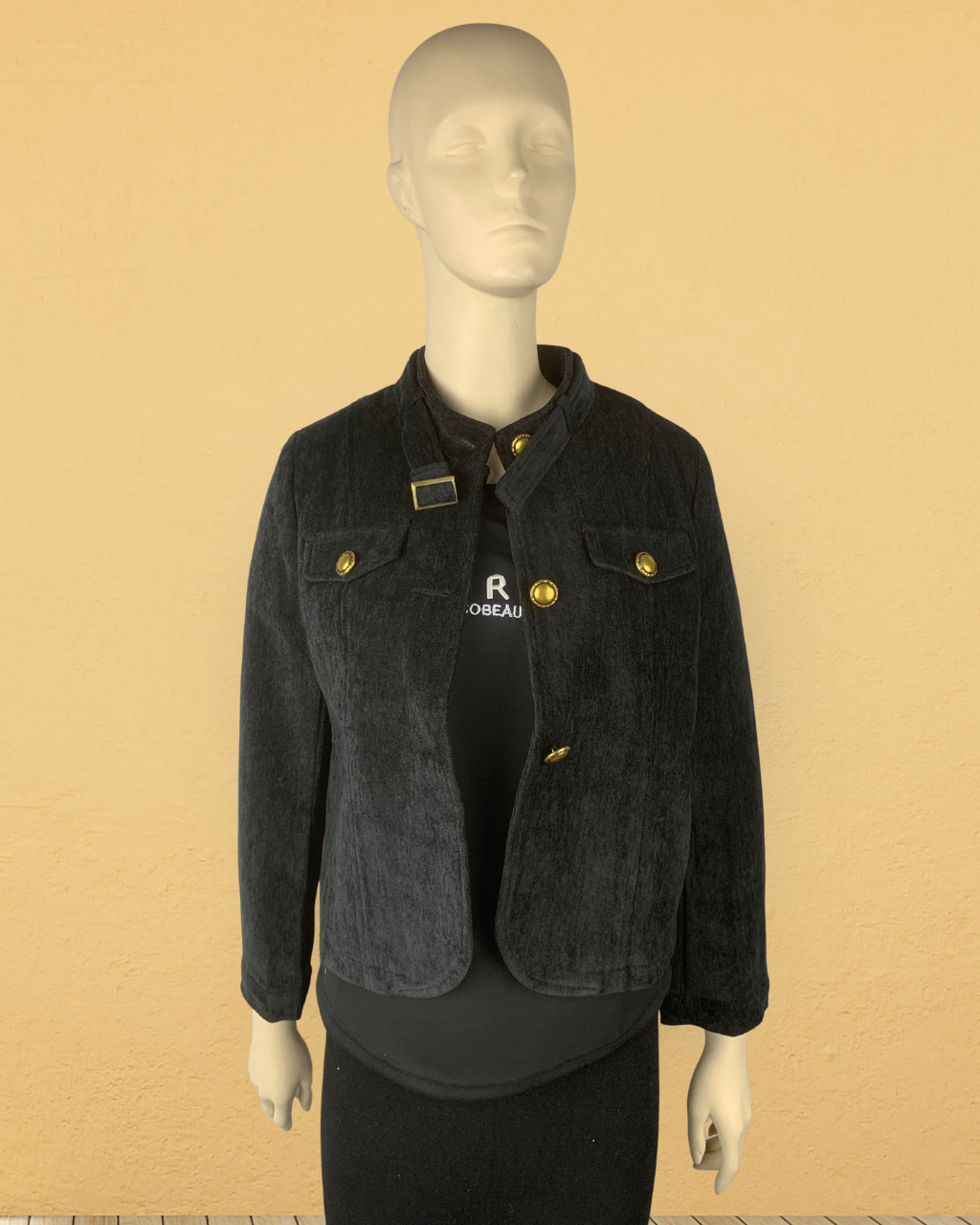 Golden Button Buckle Coat