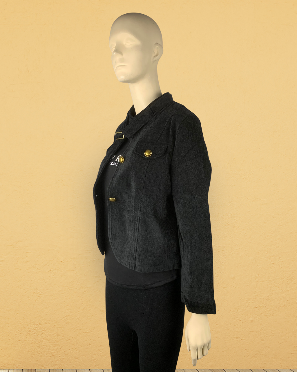 Golden Button Buckle Coat