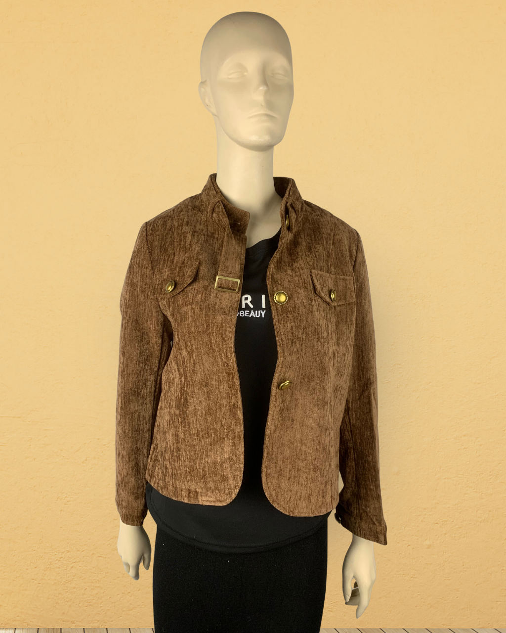 Golden Button Buckle Coat