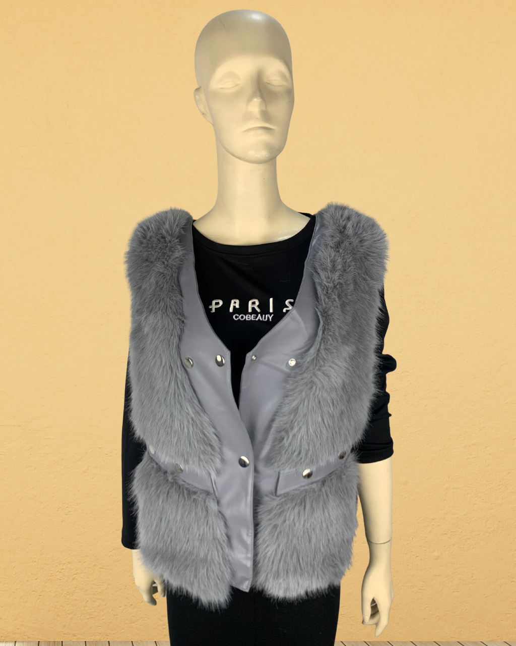 Faux Fur Sleeveless Vest