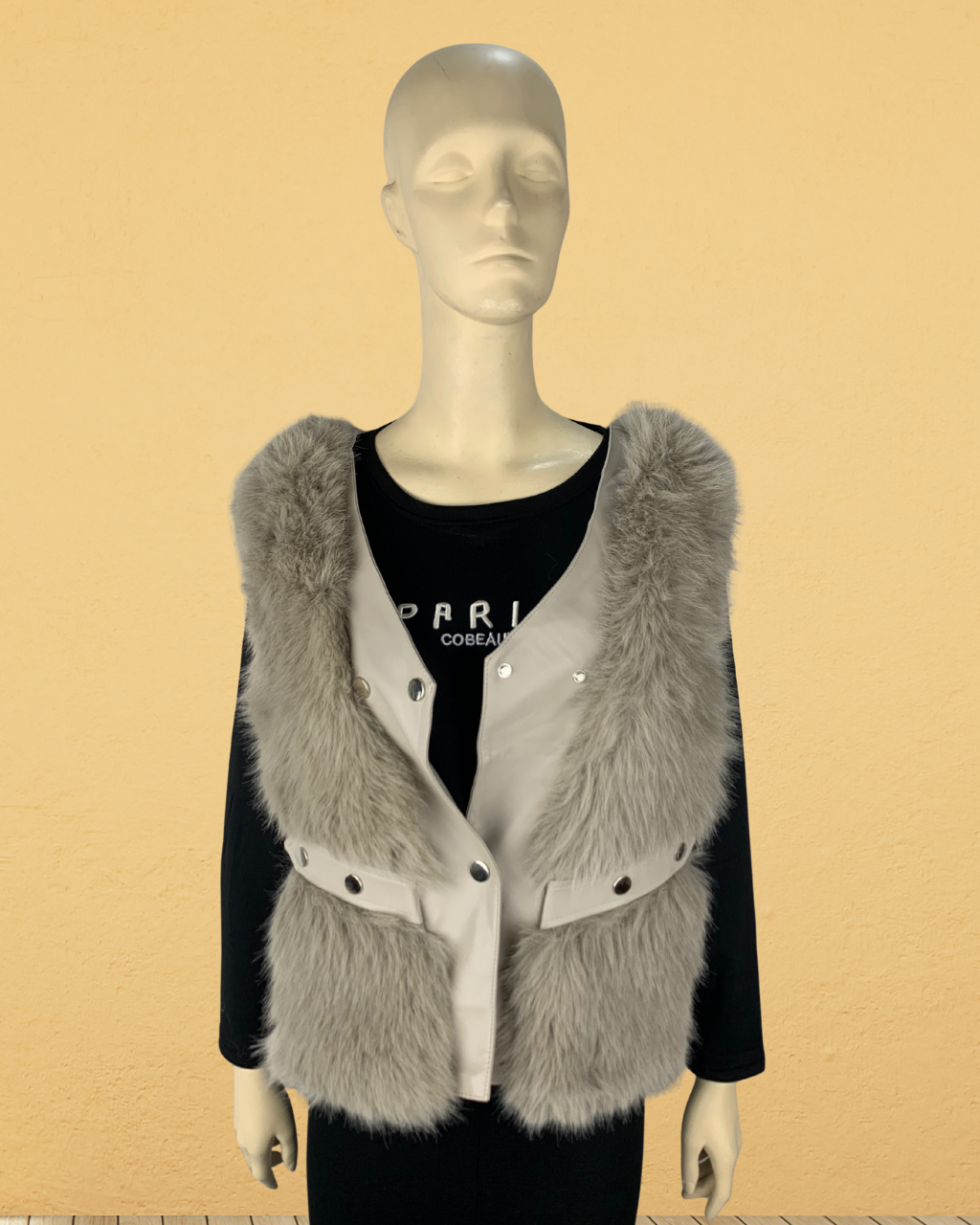 Faux Fur Sleeveless Vest