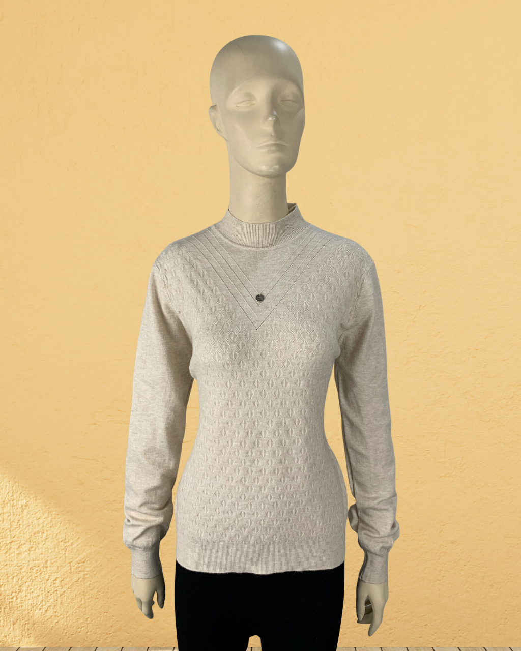 Sweater with Diamond Design