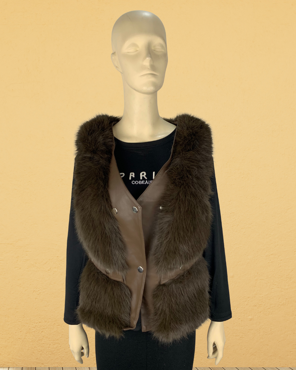 Faux Fur Sleeveless Vest