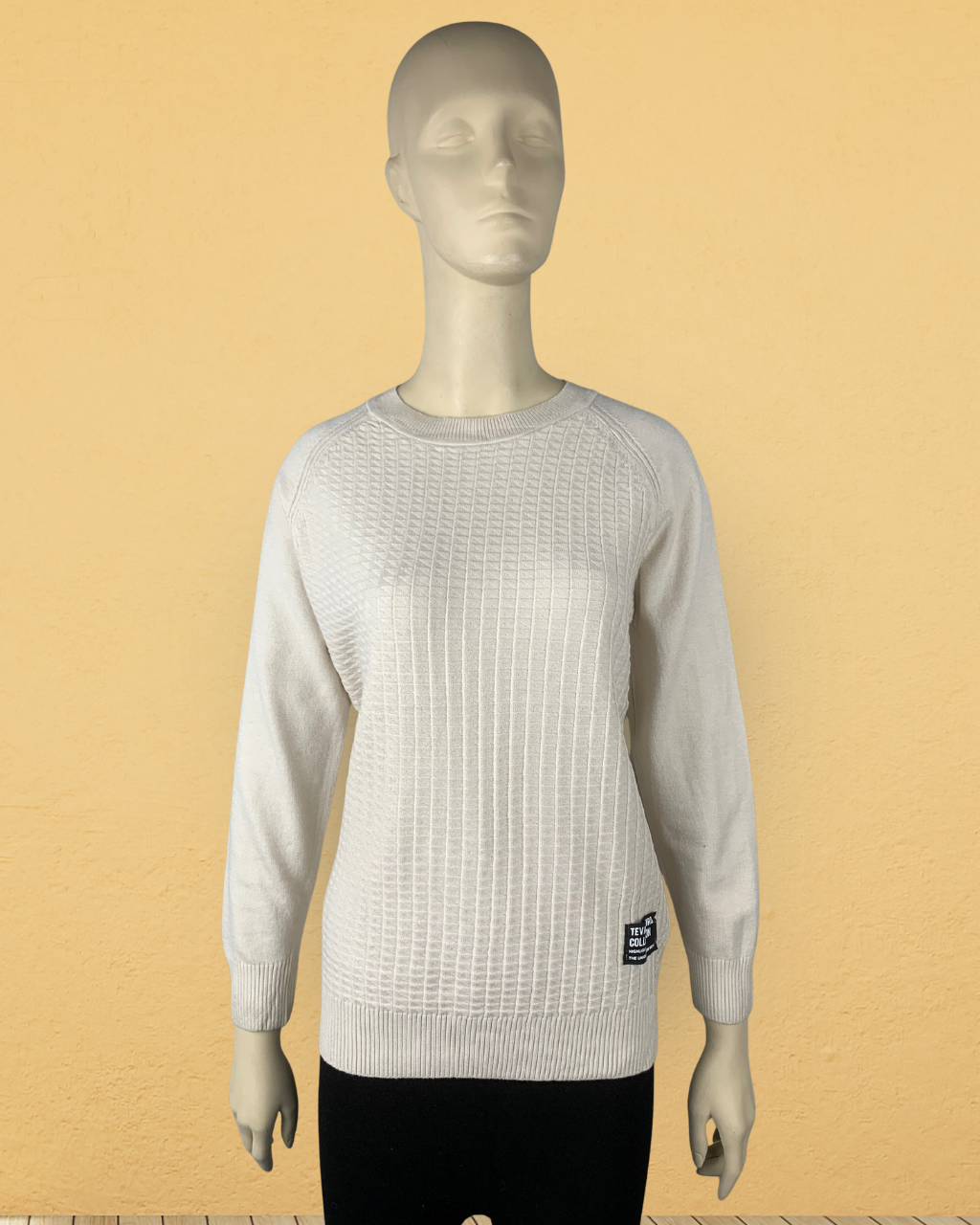 Box Pattern Knit Sweater (No Zipper)