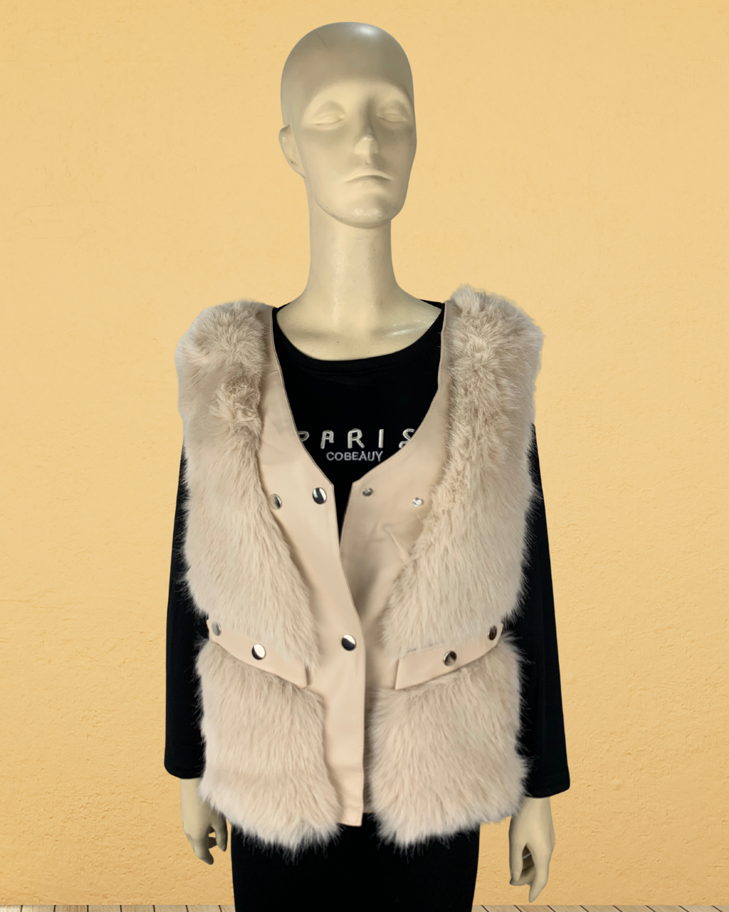 Faux Fur Sleeveless Vest