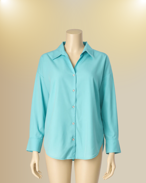 Down Shoulder Baggy Shirt