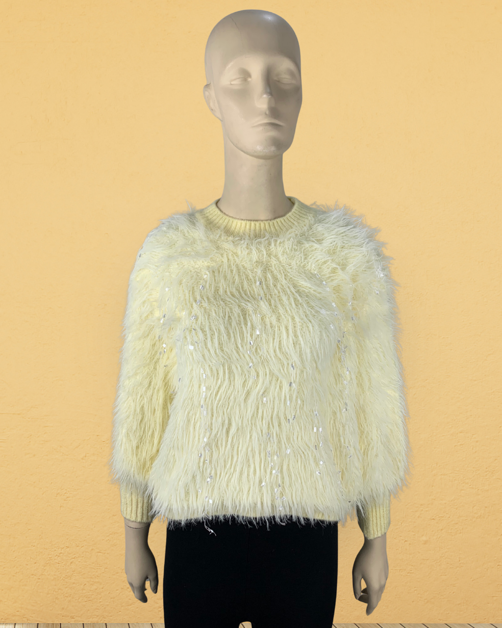 Fuzzy Knit Full Neck Sweater