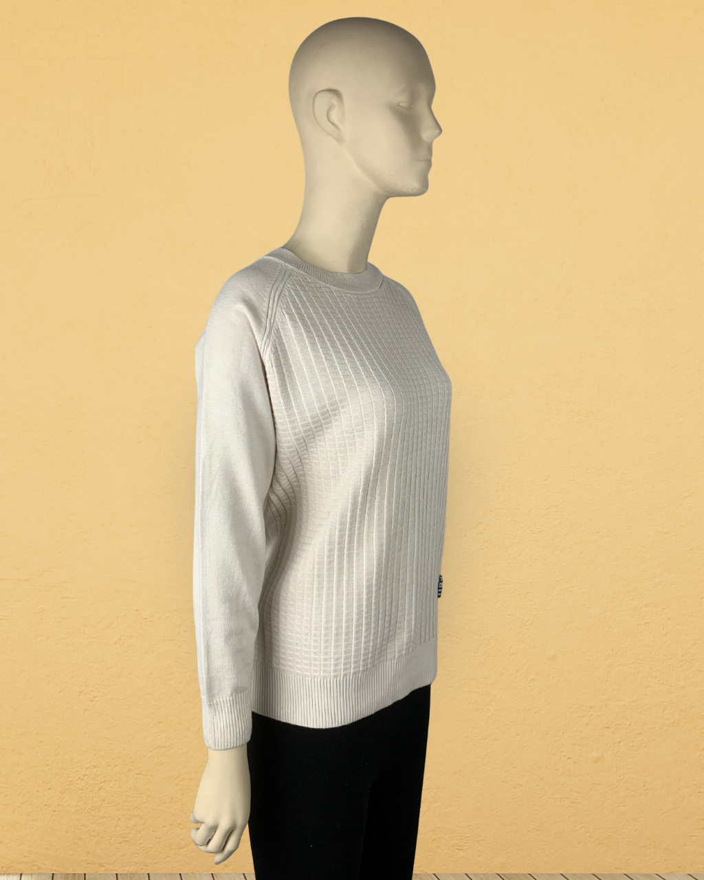 Box Pattern Knit Sweater (No Zipper)