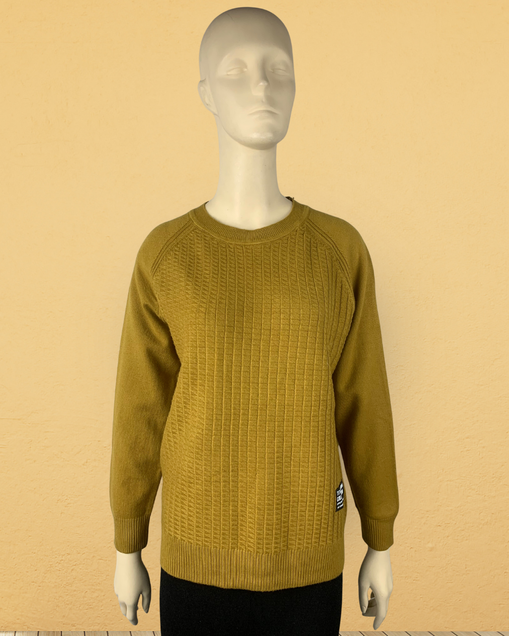 Box Pattern Knit Sweater (No Zipper)