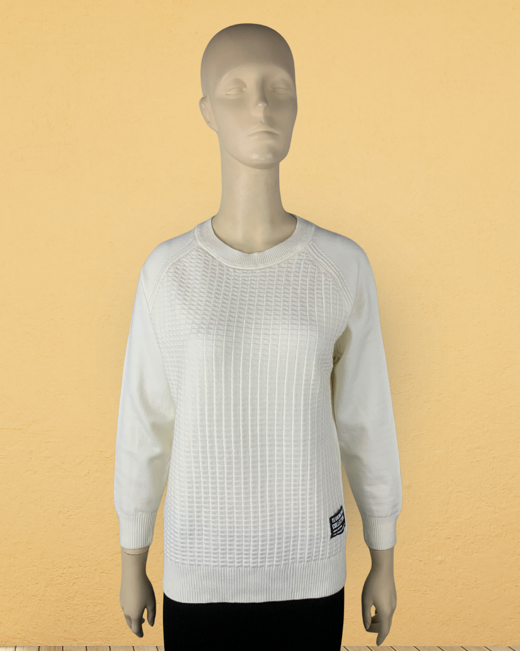 Box Pattern Knit Sweater (No Zipper)