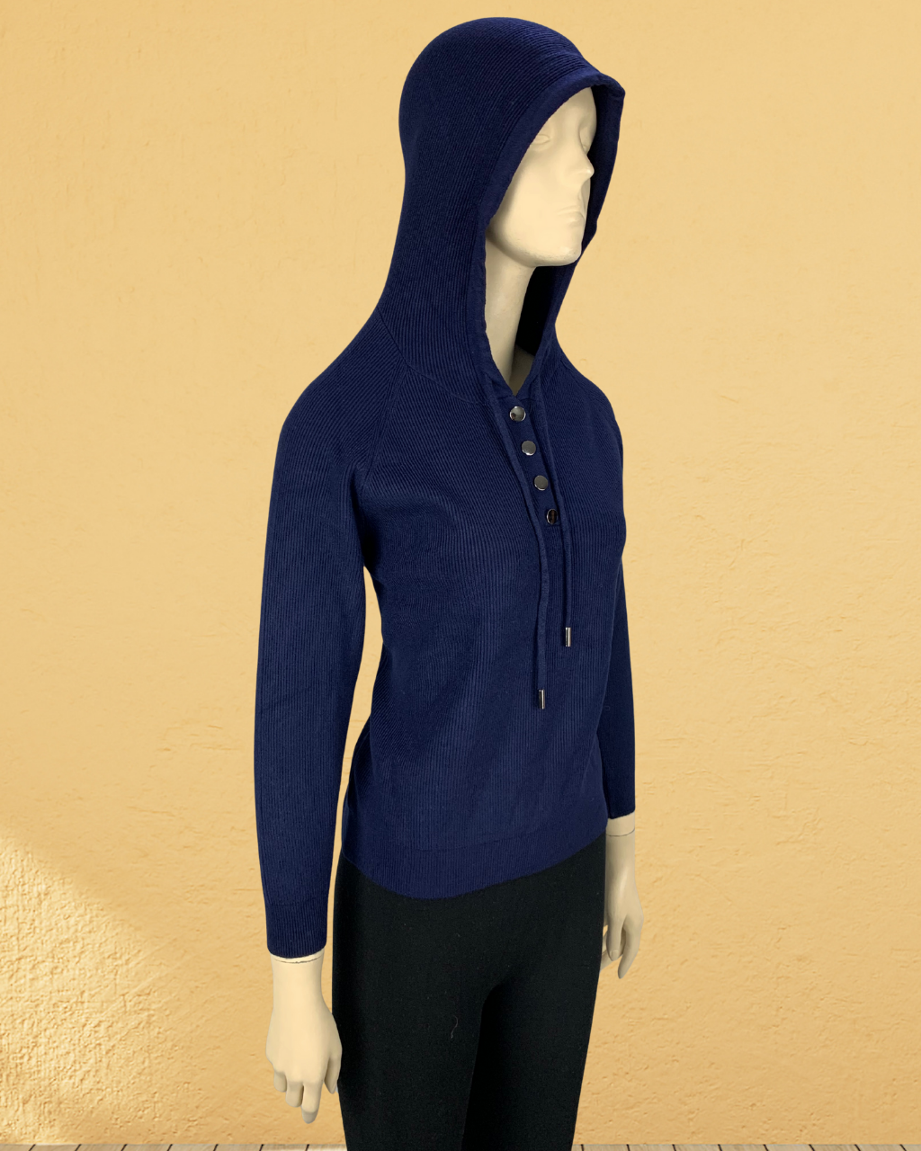 Hoodie (Box Design with Buttons)