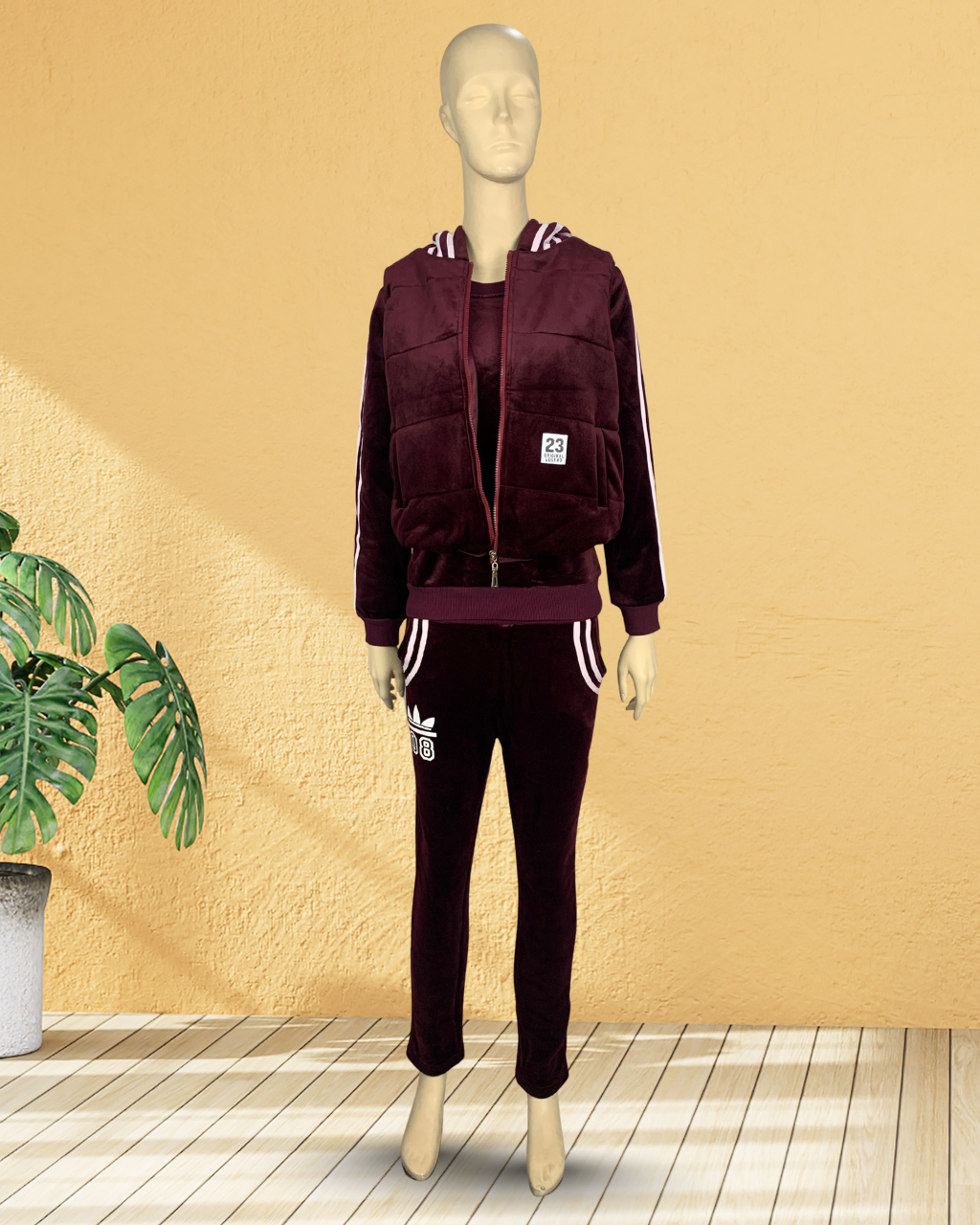 3 Piece Velvet Tracksuit