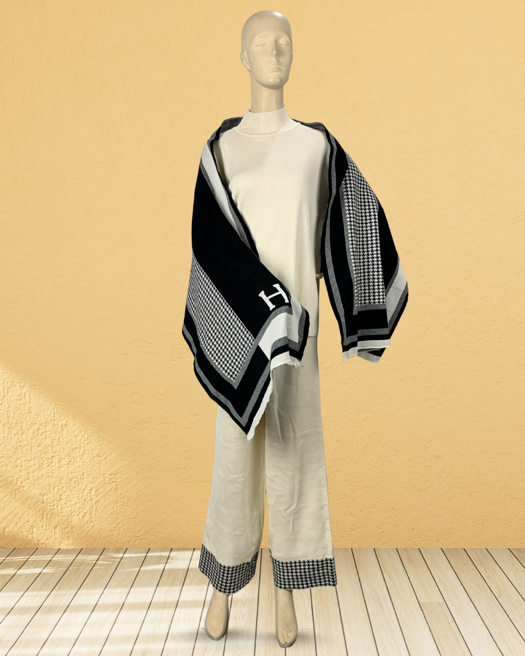 3 Piece Co-Ord Set with Shawl