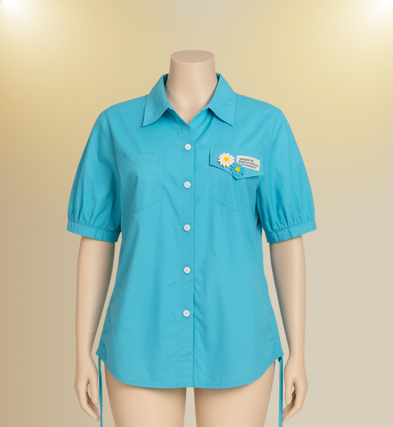 Turquoise Button-Up Shirt
