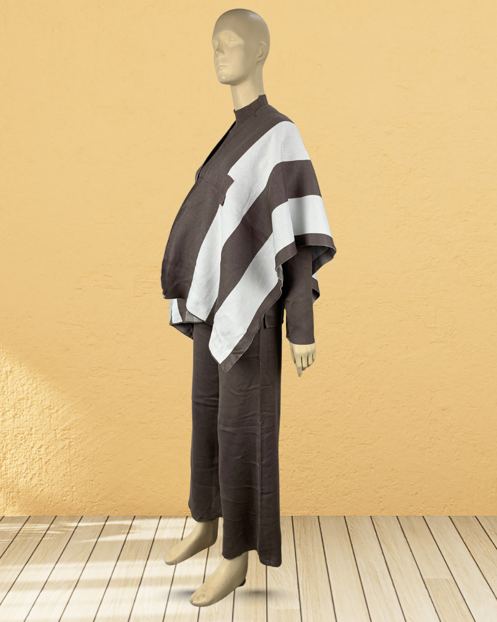 3 Piece Cozy Co-ord Set with Cap Shawl