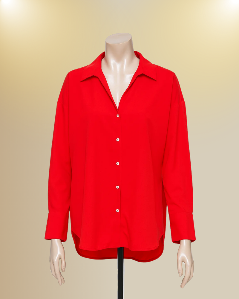 Down Shoulder Baggy Shirt