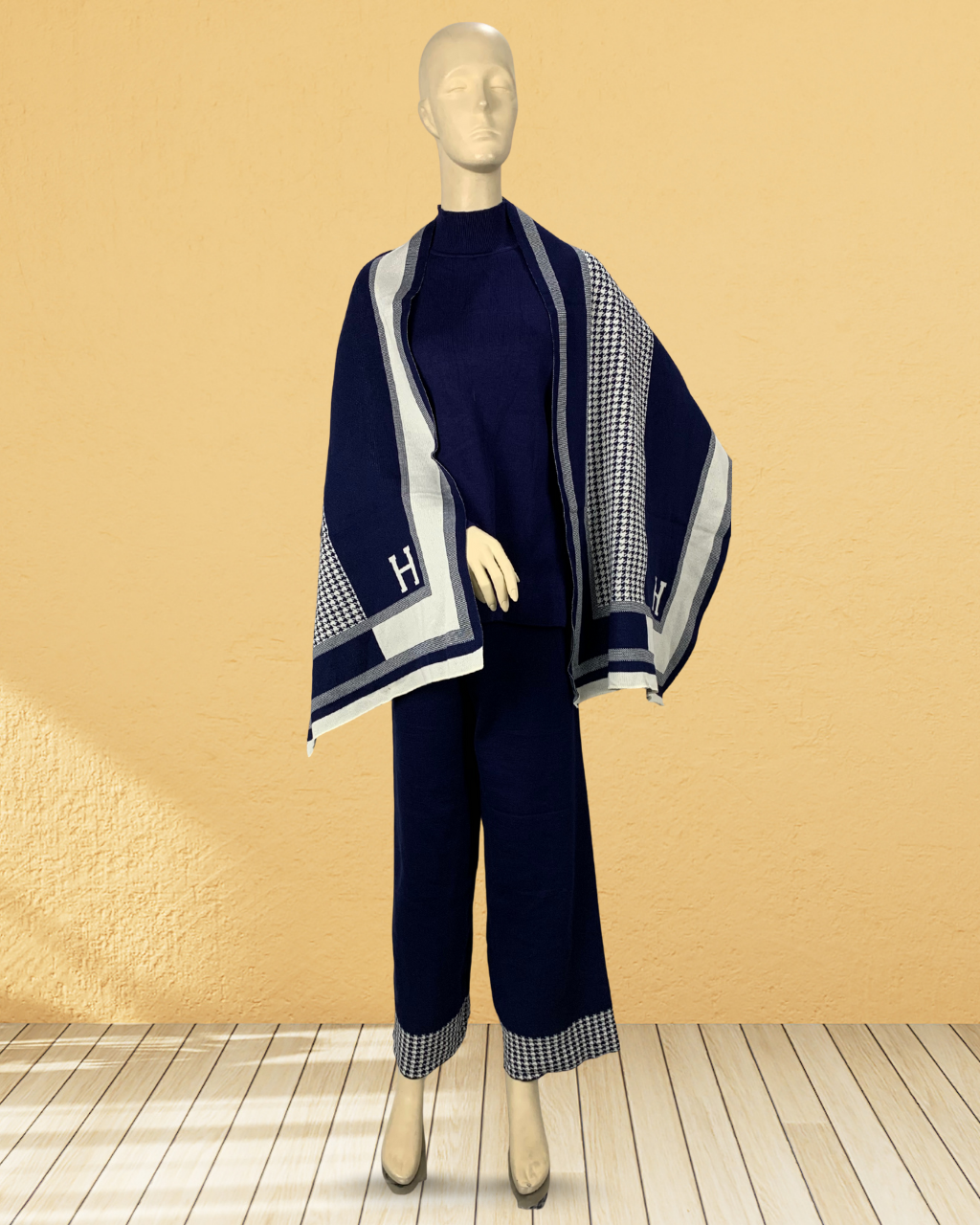 3 Piece Co-Ord Set with Shawl