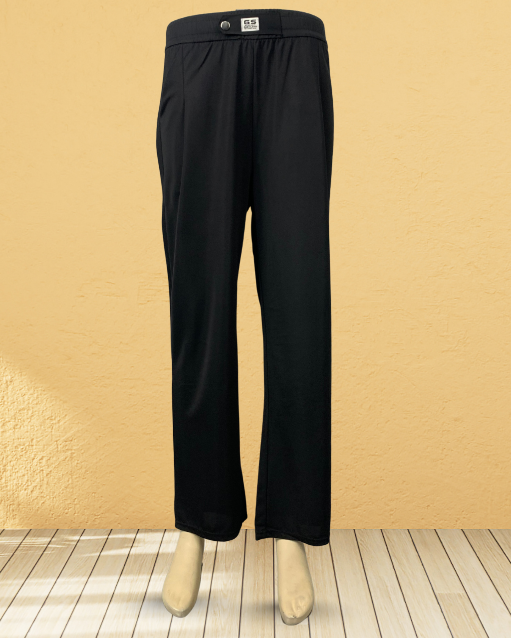 Plain Black Stretch Trouser