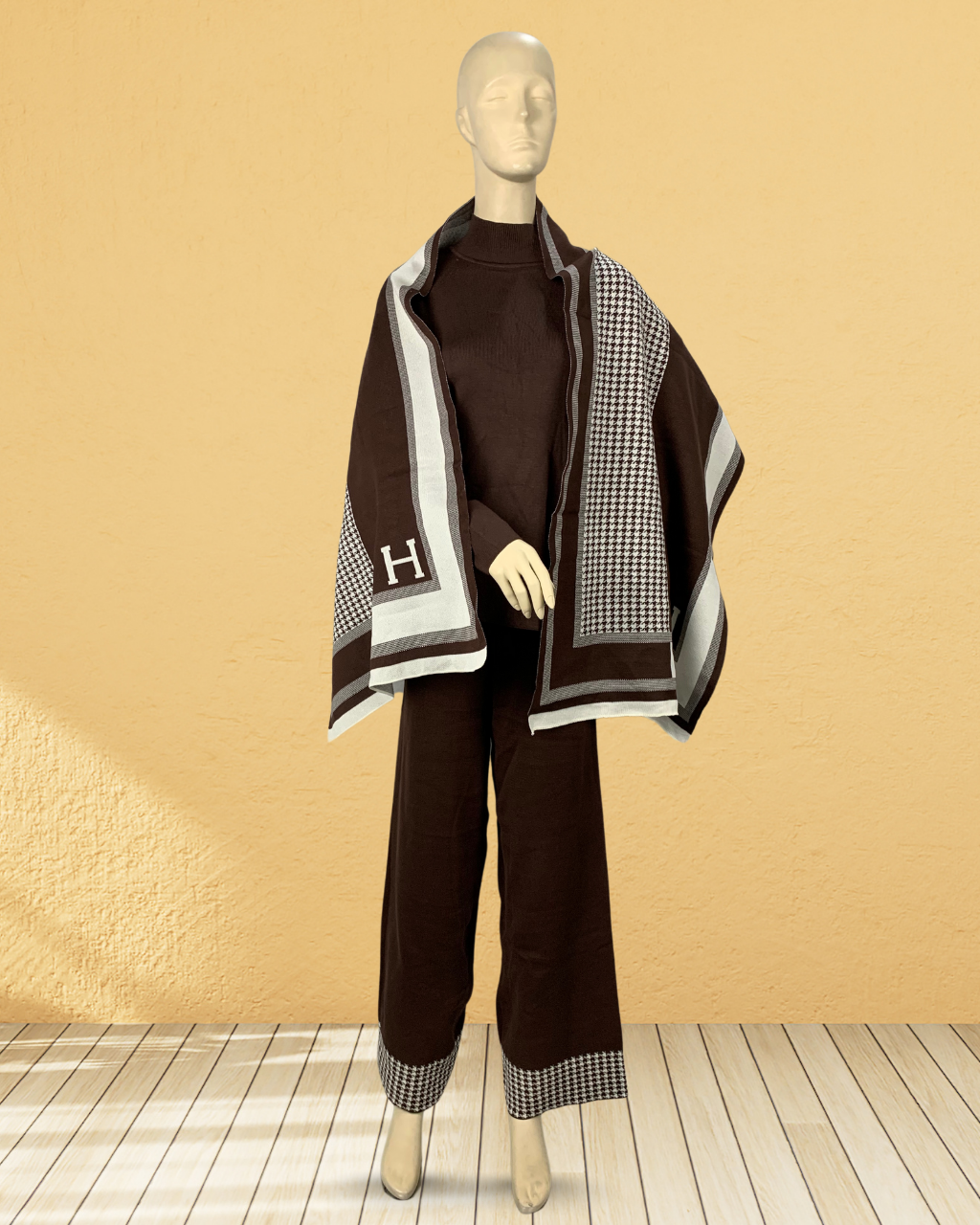 3 Piece Co-Ord Set with Shawl