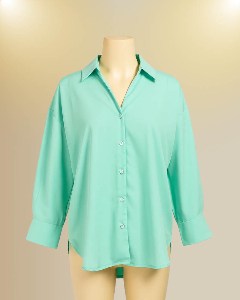 Down Shoulder Baggy Shirt