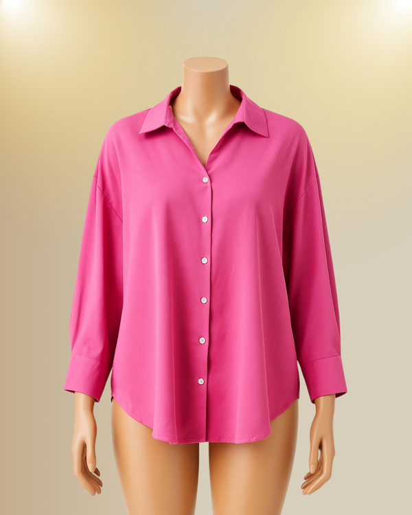 Down Shoulder Baggy Shirt
