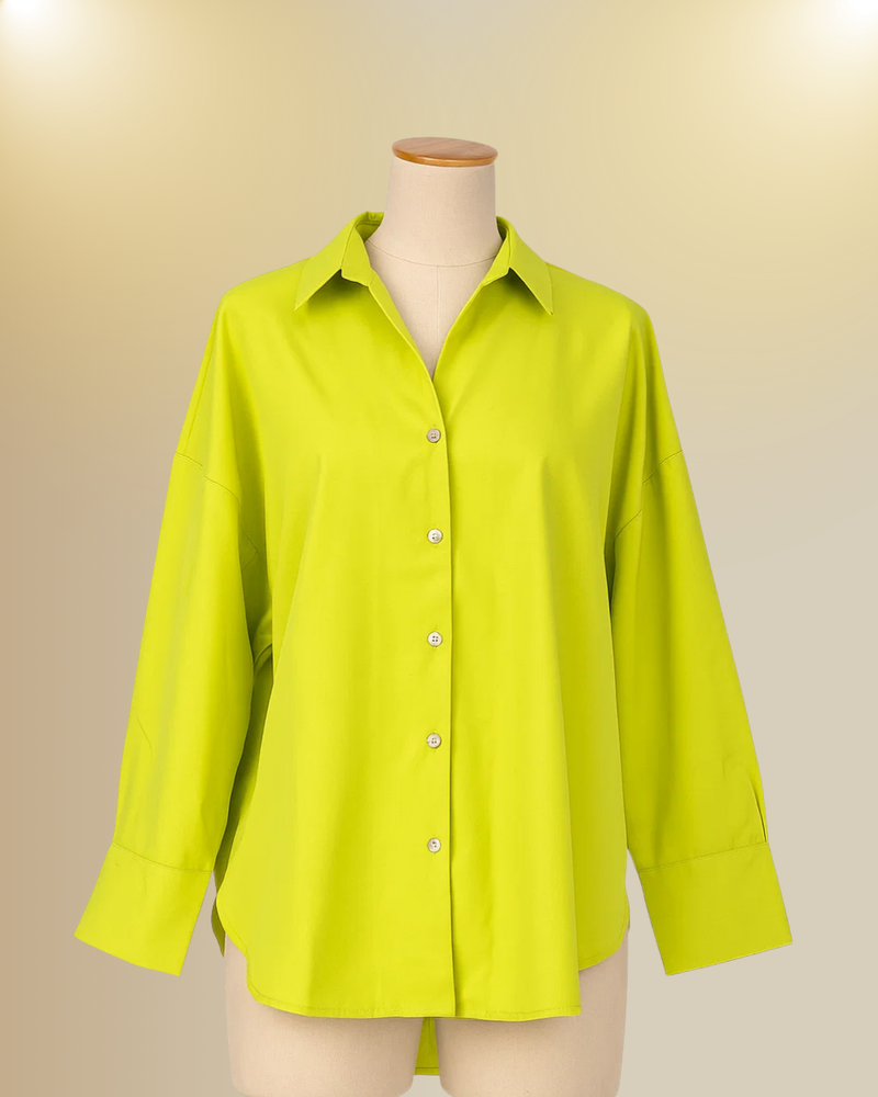 Down Shoulder Baggy Shirt