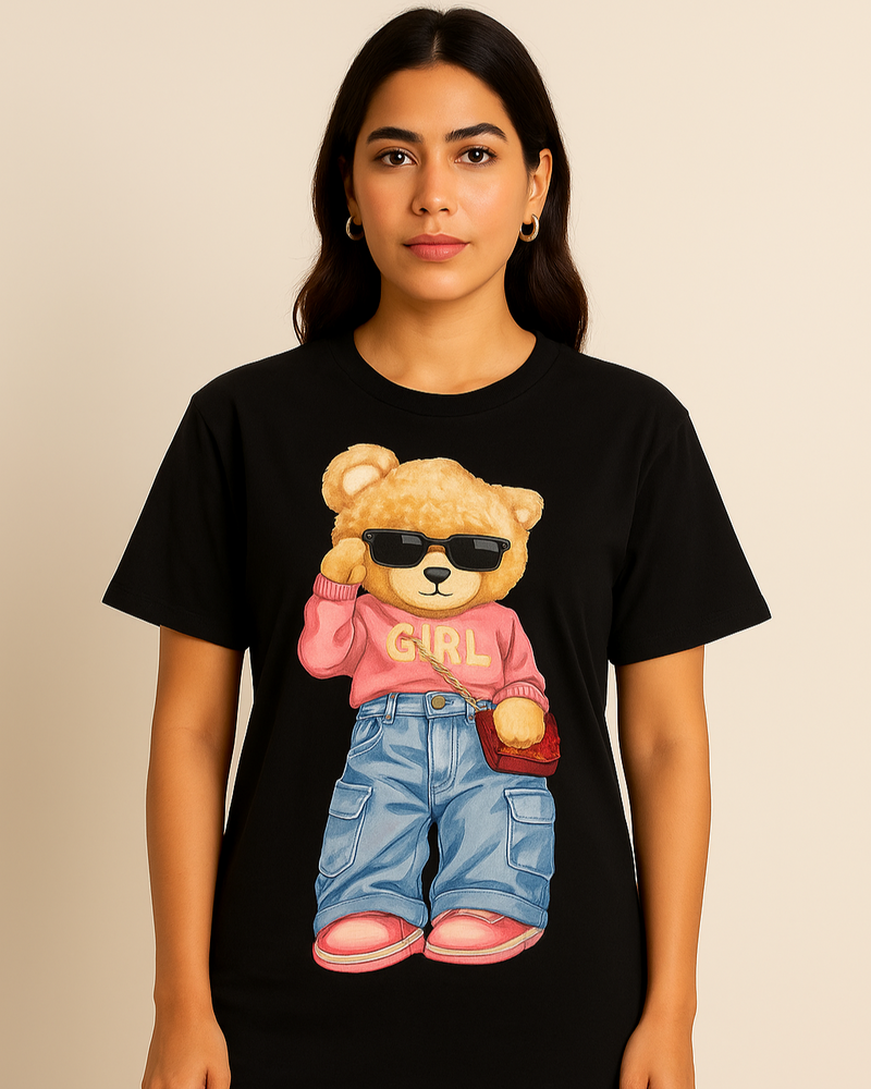 Black Oversized Graphic T-shirt 