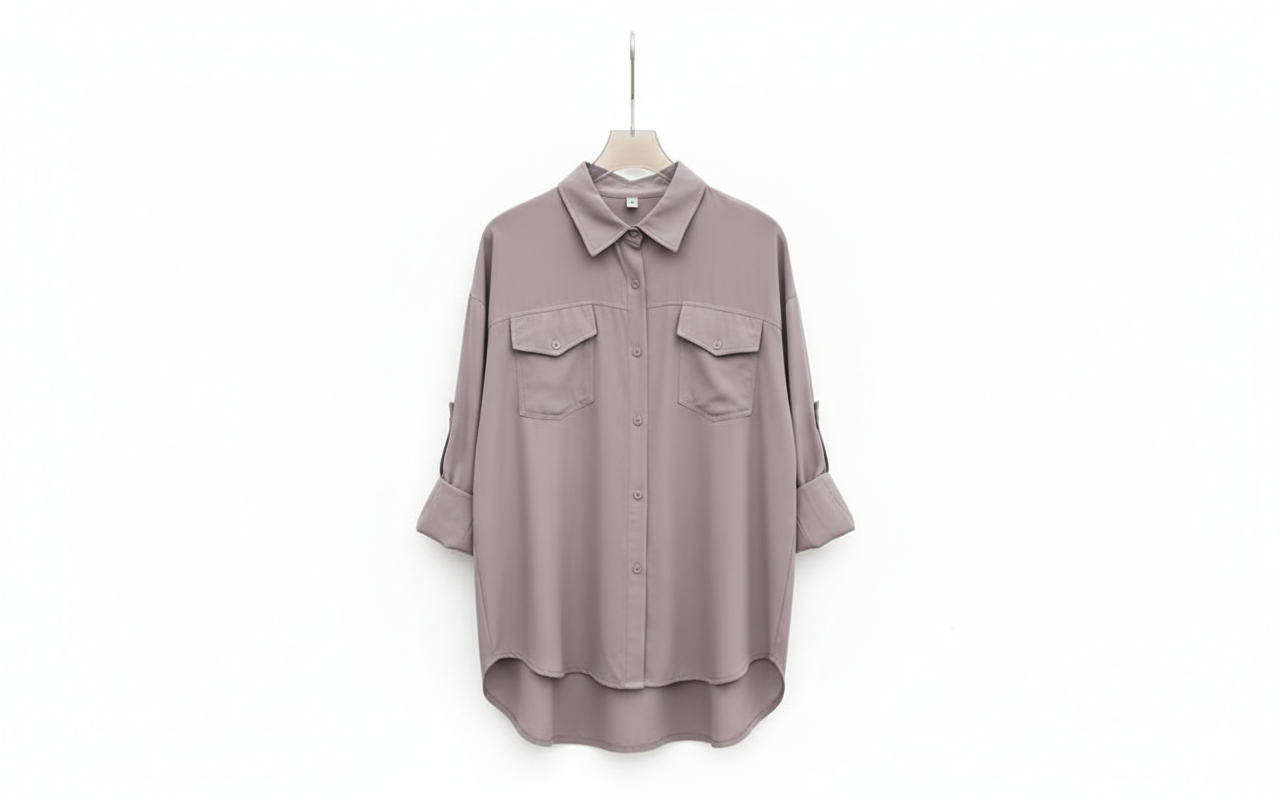 Collar Shirt Double Pocket