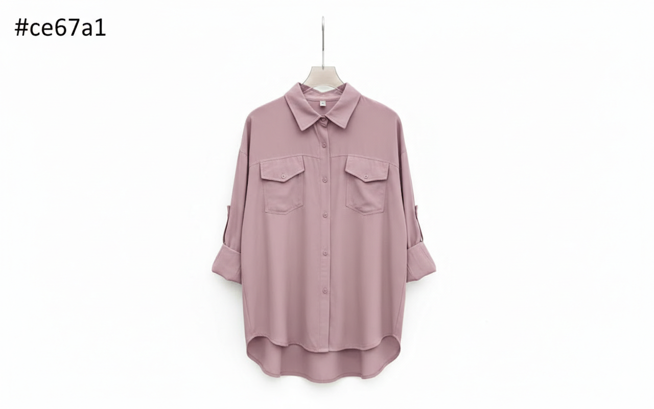 Collar Shirt Double Pocket