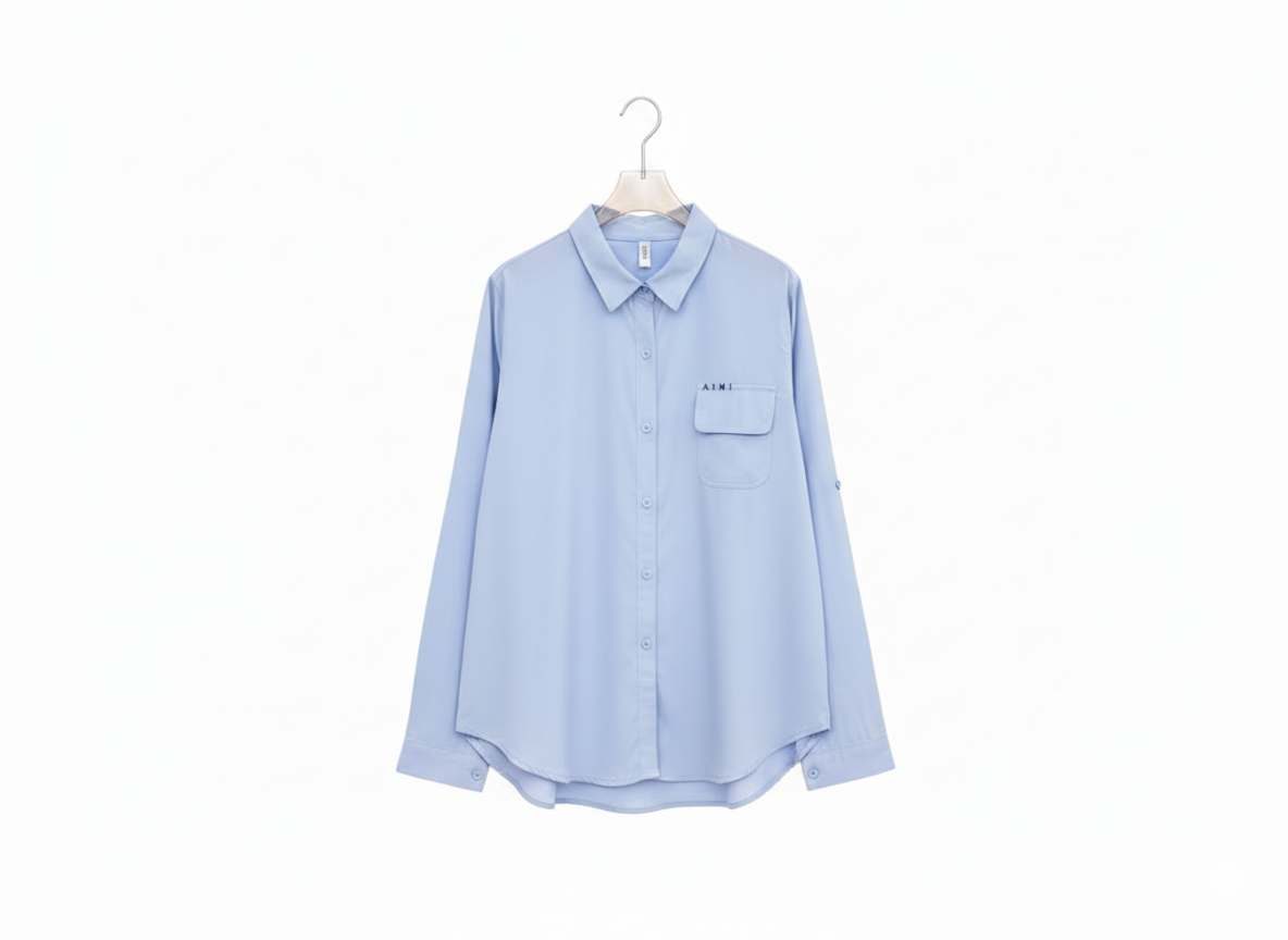 Collar Shirt One Pocket