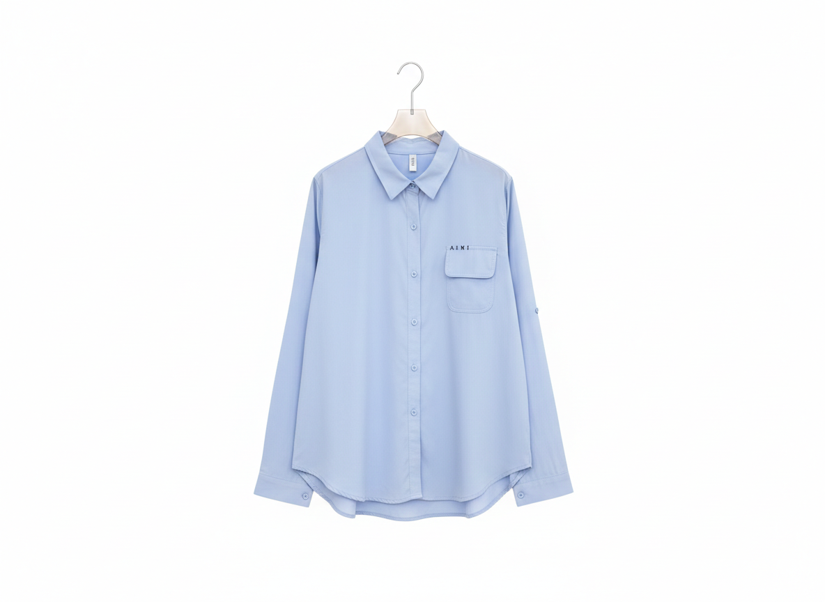 Collar Shirt One Pocket