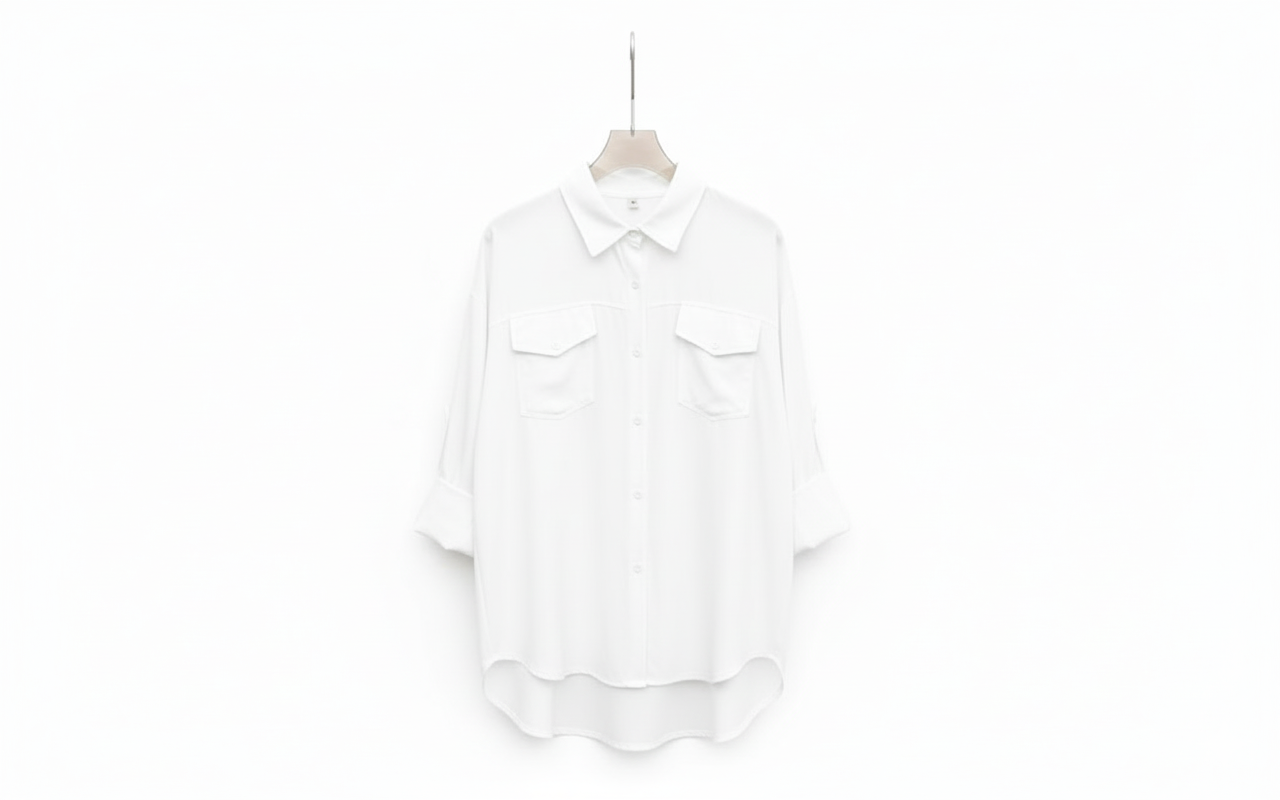 Collar Shirt Double Pocket