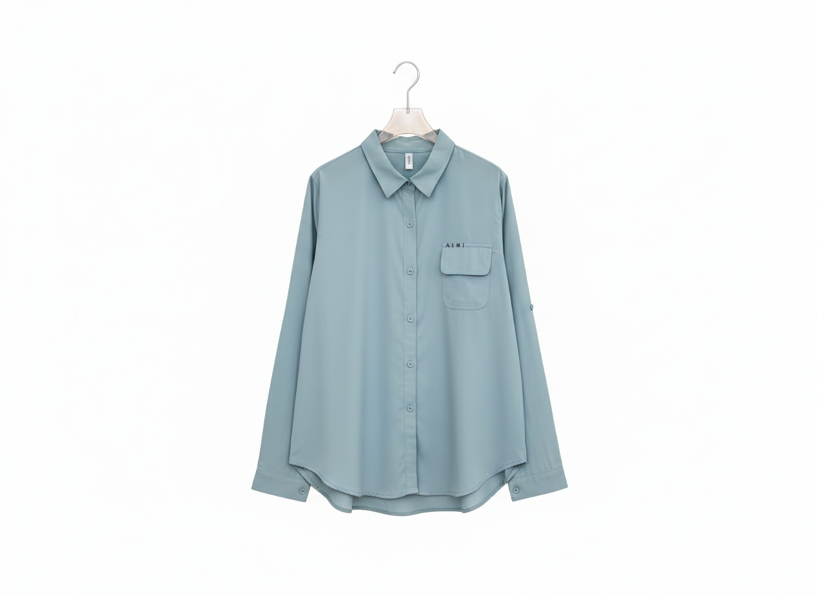 Collar Shirt One Pocket